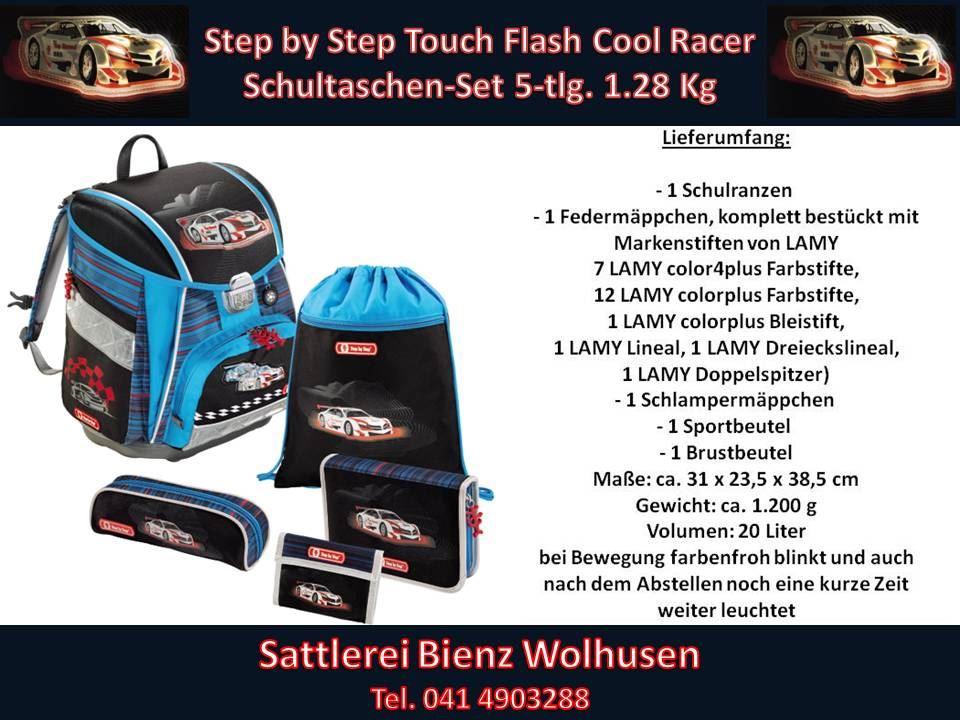 Step by Step Cool Racer Flash Touch LED Schultasch