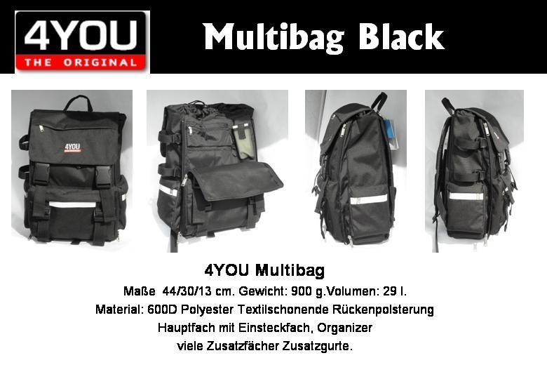 4YOU Multibag Rucksack Black
