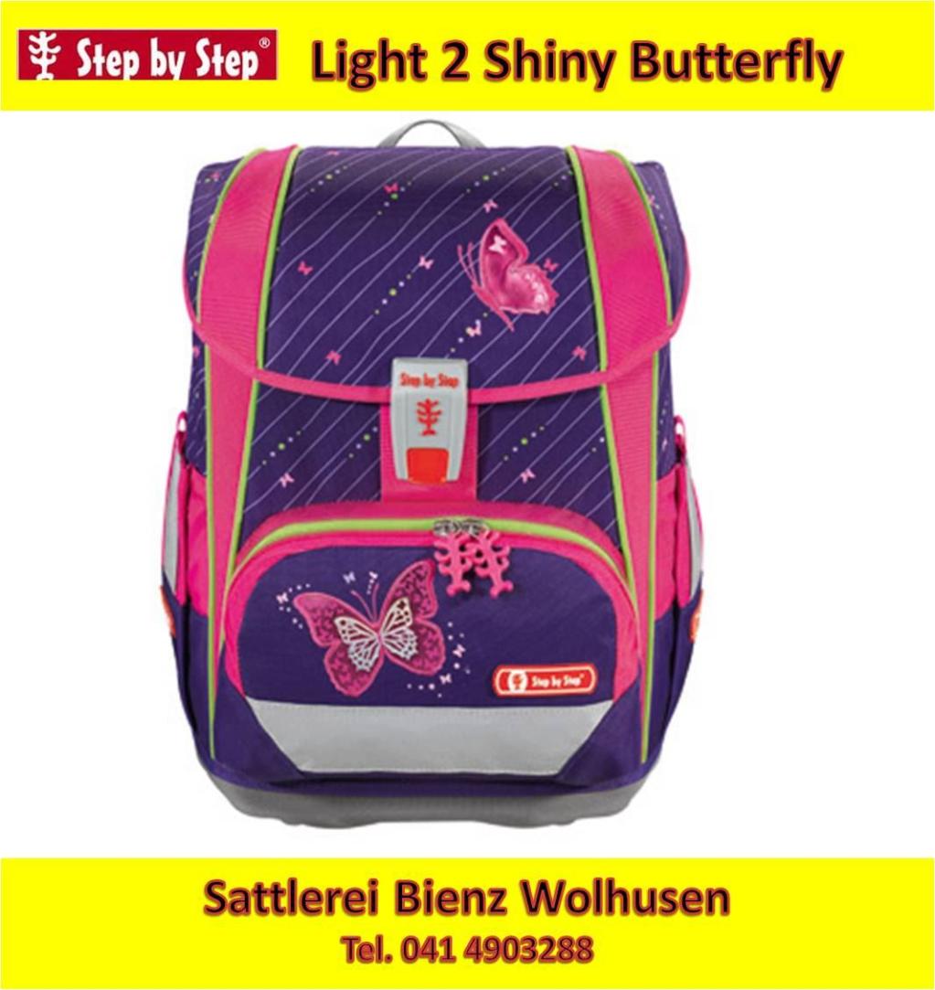 Step by Step Shiny Butterfly Light 2 Schulranzen-S