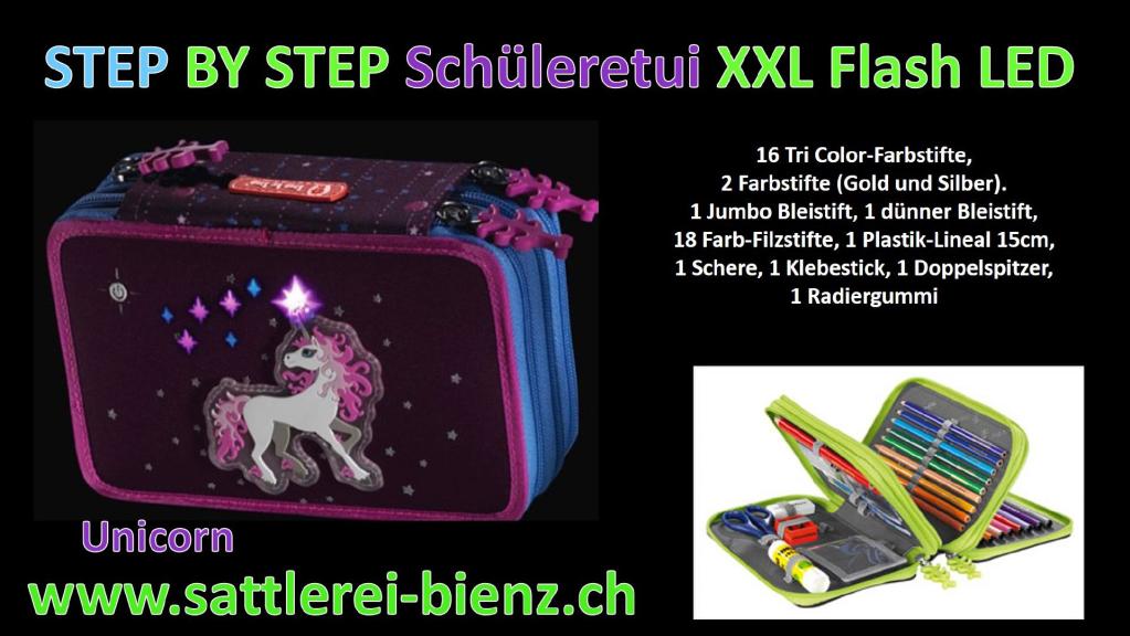 Step by Step Unicorn XXL Flash Schüleretui LED