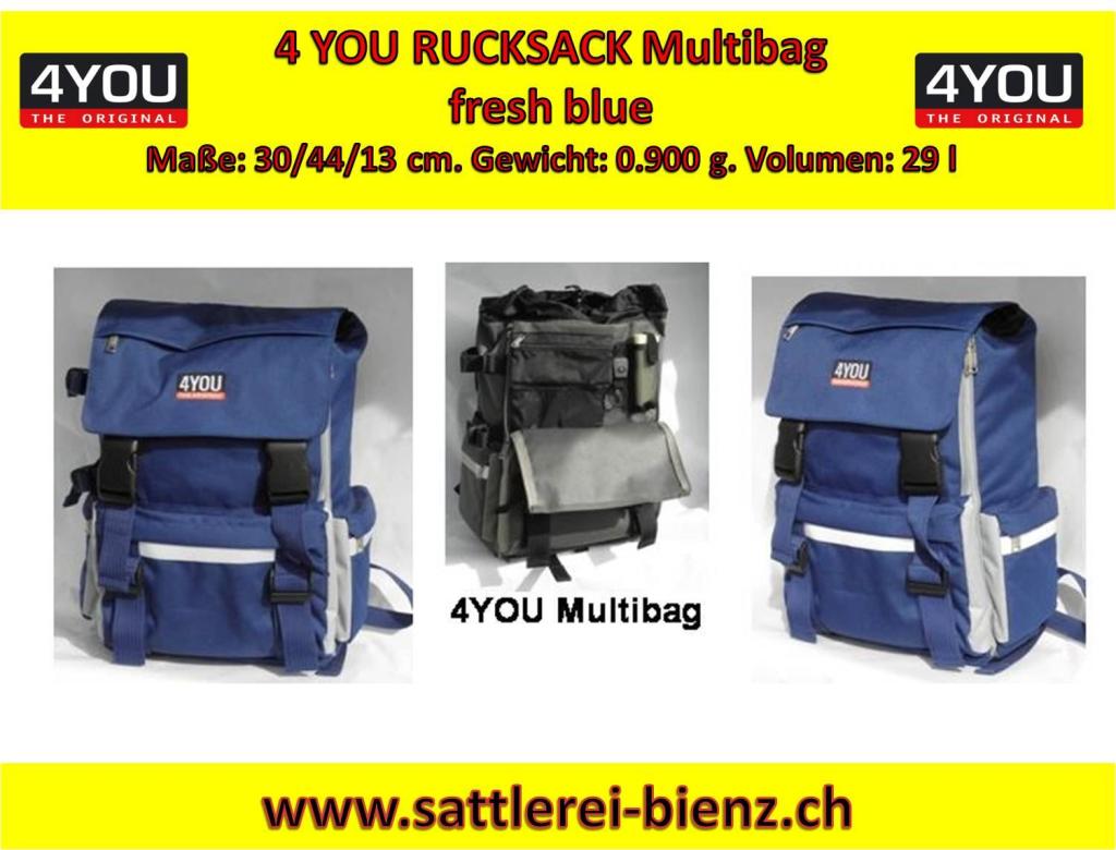 4YOU Multibag Rucksack Fresh Blue