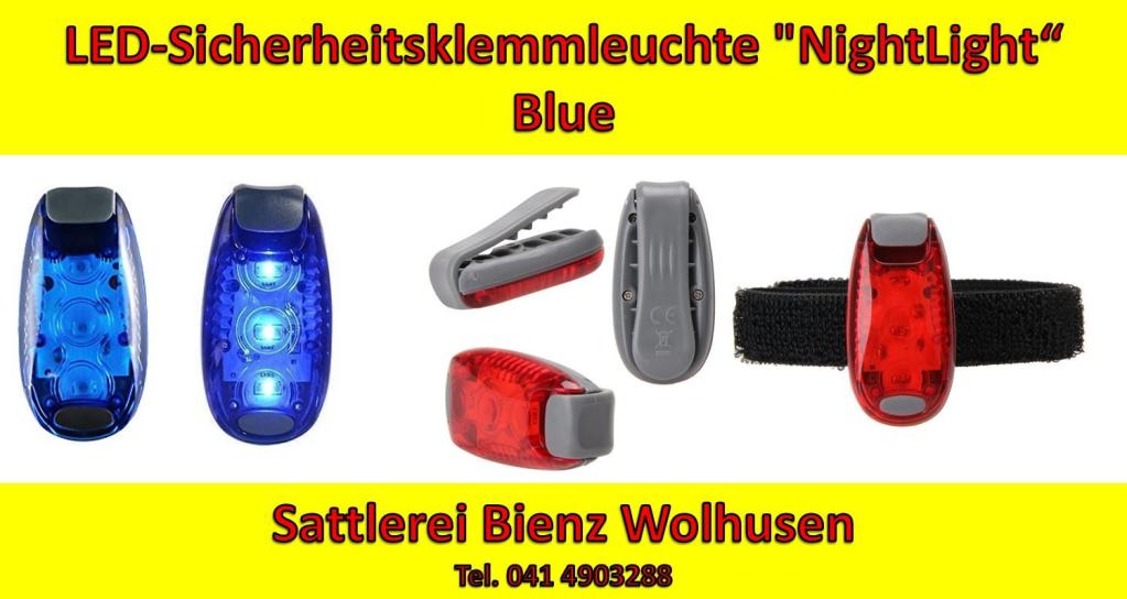 LED-SICHERHEITSKLEMMLEUCHTE "NIGHTLIGHT" BLUE