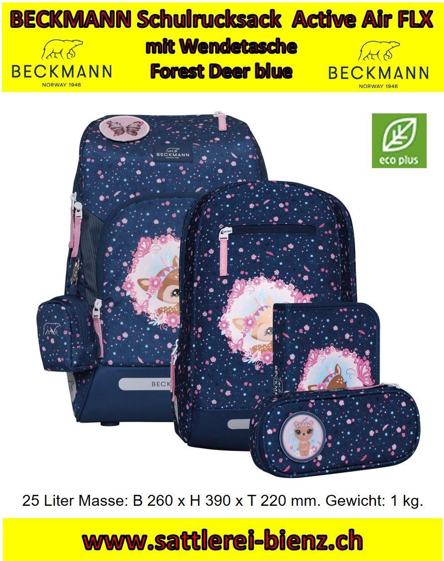 BECKMANN Forest Deer blue Schulrucksack Active Air