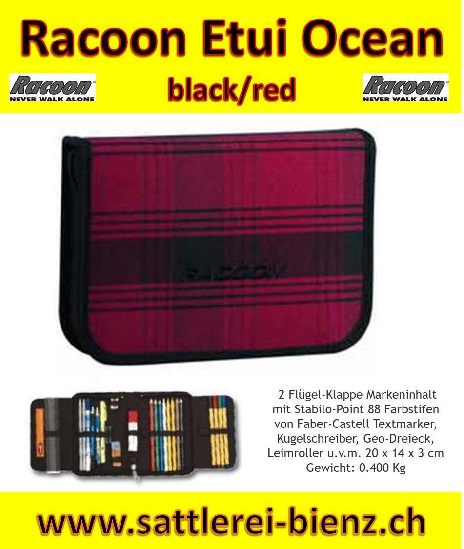 Racoon Etui OCEAN black red