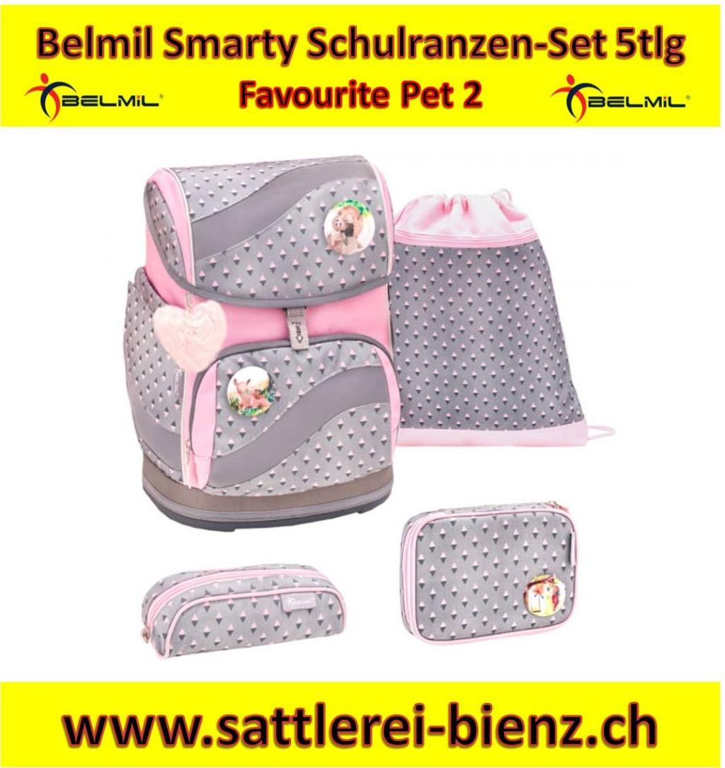 Belmil Favourite Pets 2 Smarty Schulranzen-Set 5tl