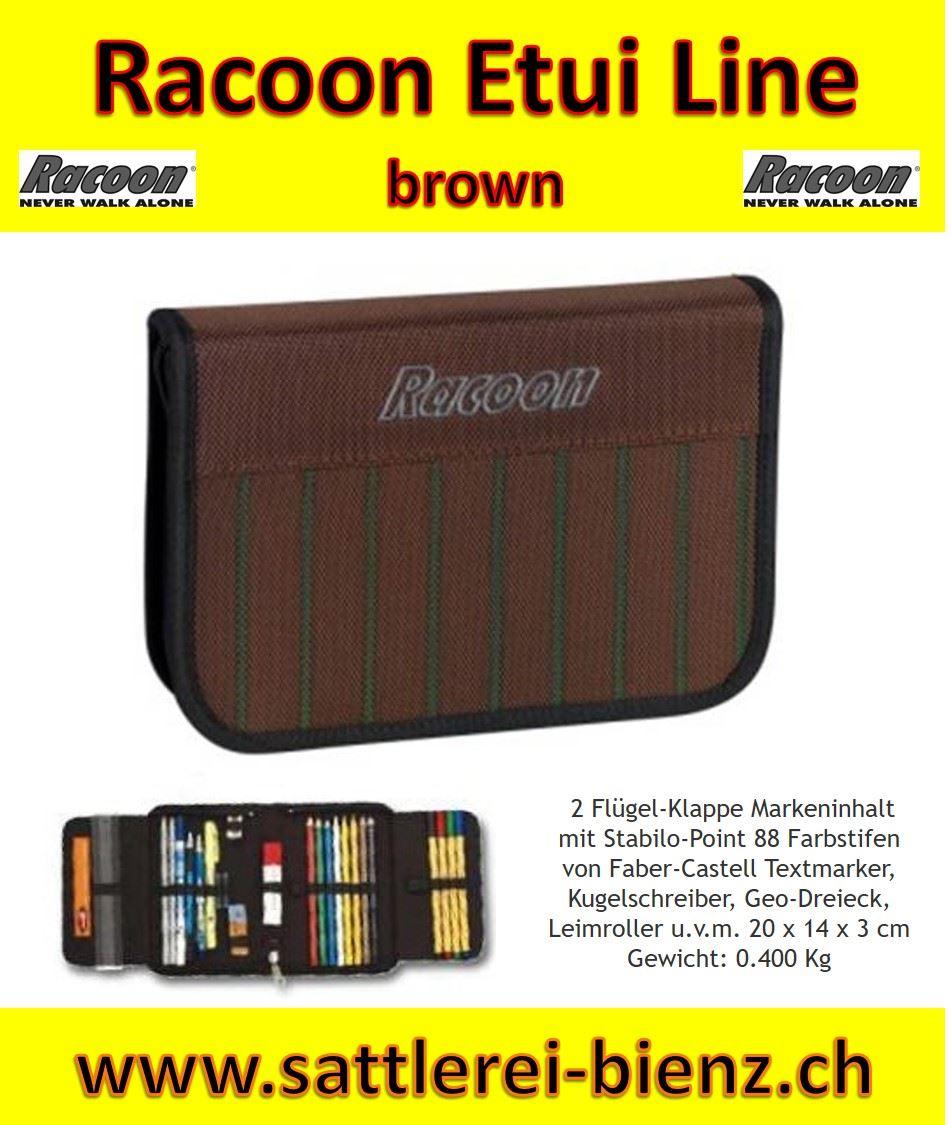Racoon Etui Line brown