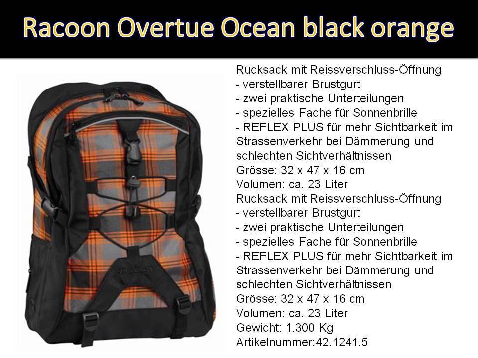 Racoon Overtue Ocean black orange